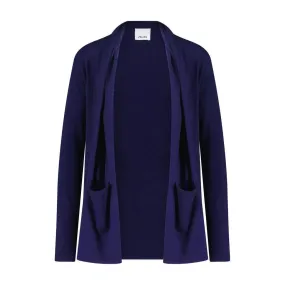   Allude  Offene Strickjacke aus Feinstrick Dunkelblau