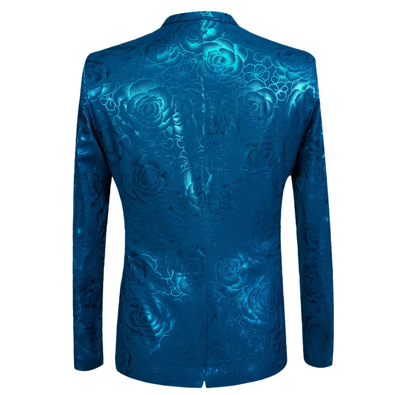 Casual Gedruckt Männer Anzug Hombre Blazer Hosen Party Business Kleid Anzüge