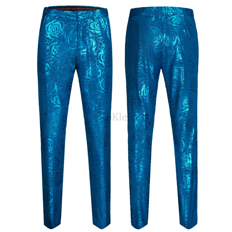Casual Gedruckt Männer Anzug Hombre Blazer Hosen Party Business Kleid Anzüge