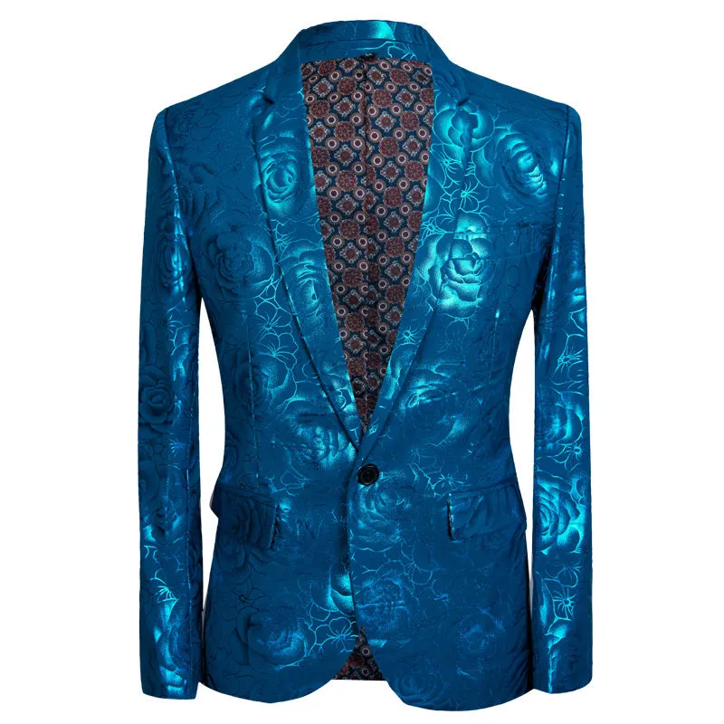 Casual Gedruckt Männer Anzug Hombre Blazer Hosen Party Business Kleid Anzüge