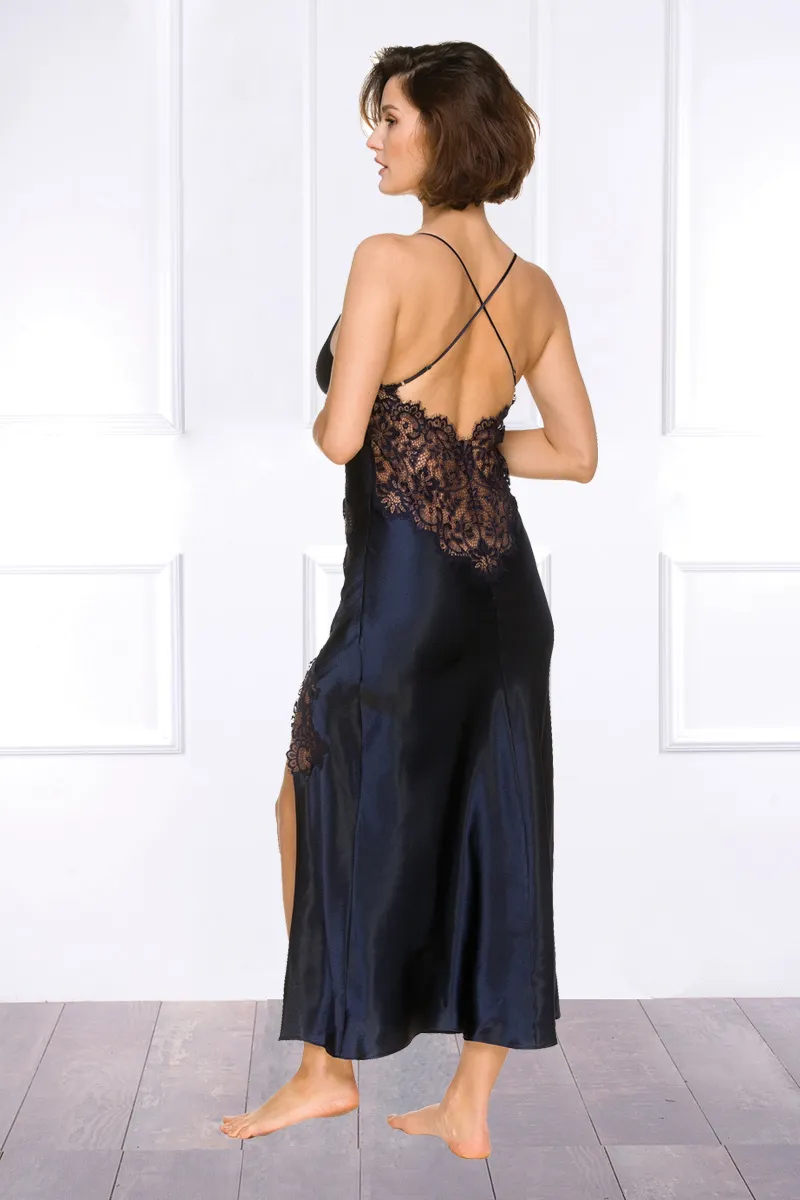 Coemi - Kristina Nachthemd (lang) - Dark Navy