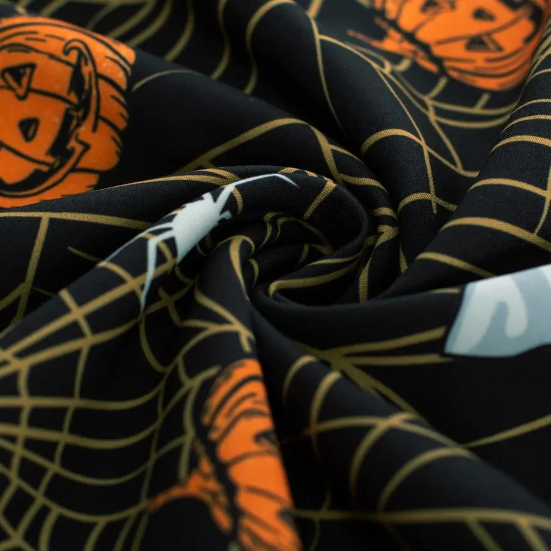 Festliches A-Linien-Kleid mit Halloween-Motiven