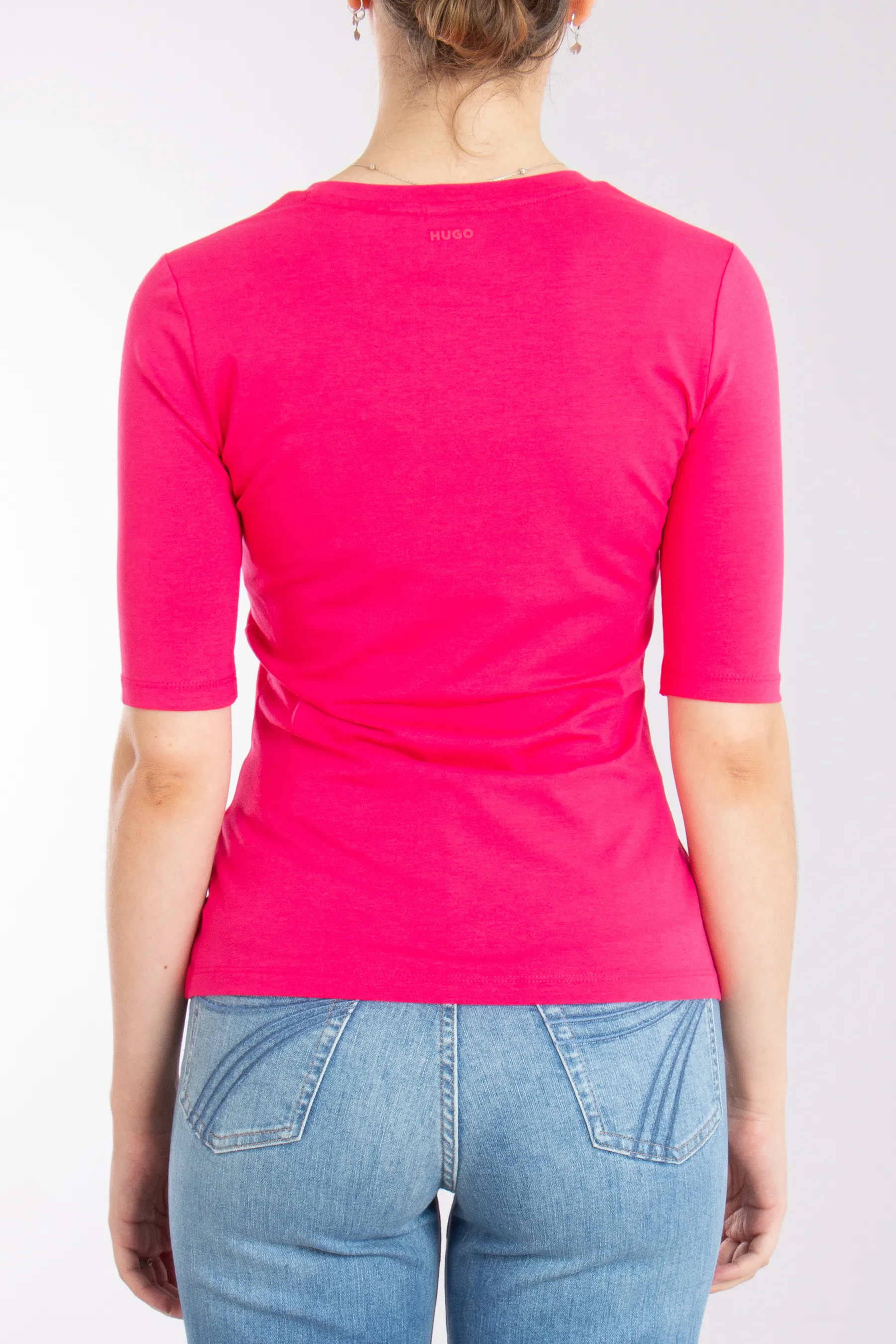 HUGO Slim Fit Cotton-Modal Stretch T-Shirt Darnelia  