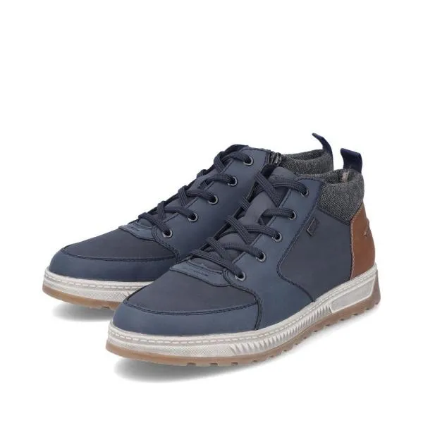 Rieker Herren Stiefel TEX Schnürung blau S24  37011-14