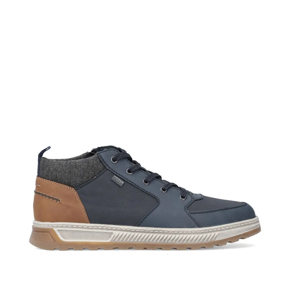 Rieker Herren Stiefel TEX Schnürung blau S24  37011-14