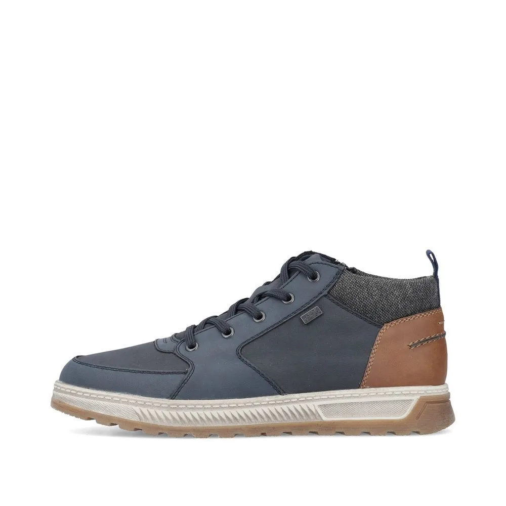 Rieker Herren Stiefel TEX Schnürung blau S24  37011-14