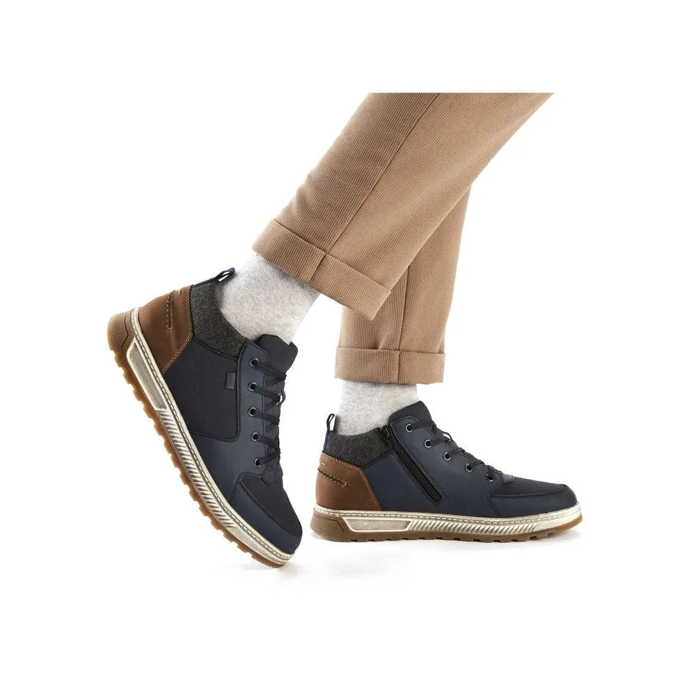 Rieker Herren Stiefel TEX Schnürung blau S24  37011-14