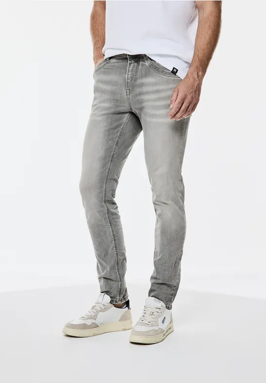 Street One MEN Graue Slim Fit Jeans  - Style RACER