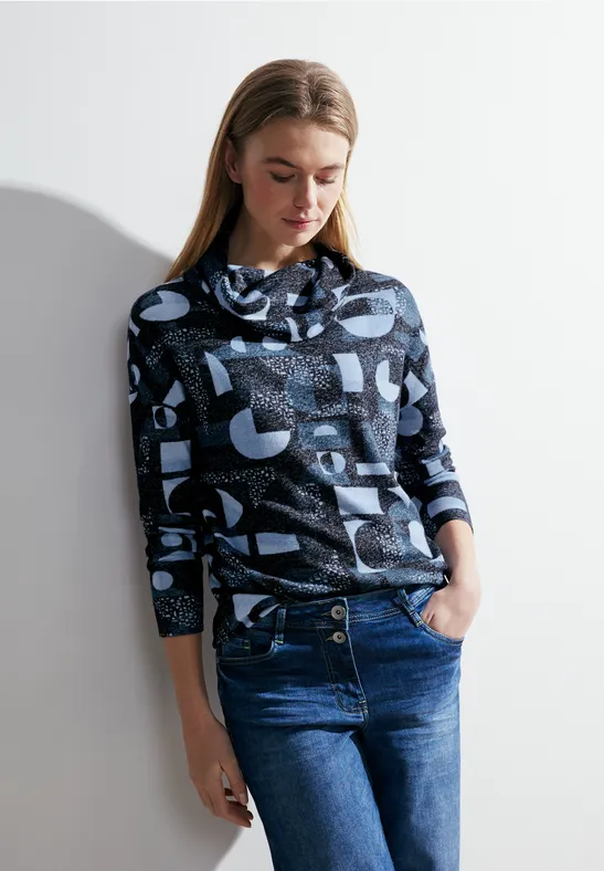 Volumenkragen Shirt
