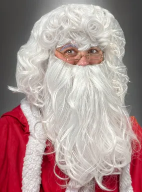 Weihnachtsmann Bart und Perücke - voluminös und füllig 